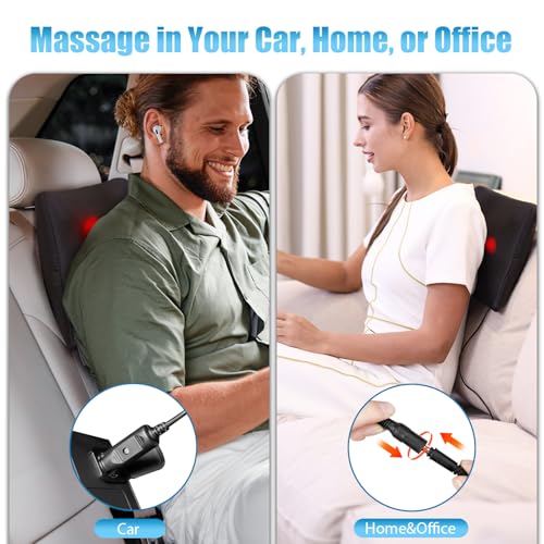 WOQQW Back Massager with Heat, Shiatsu Back and Neck Massager, Deeper Tissue Kneading Massage Pillow for Shoulder, Leg, Foot, Body Relieve Muscle Pain - Relax Gift for Her/Him/Friend/Dad/Mom - Image 7