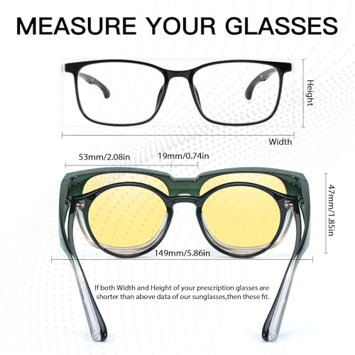Image of SIPHEW Fit Over Glasses Sunglasses for Women | Polarized Sun Glasses with UV400 Protection,Trendy Large SquareFrame,Driving & Outdoors