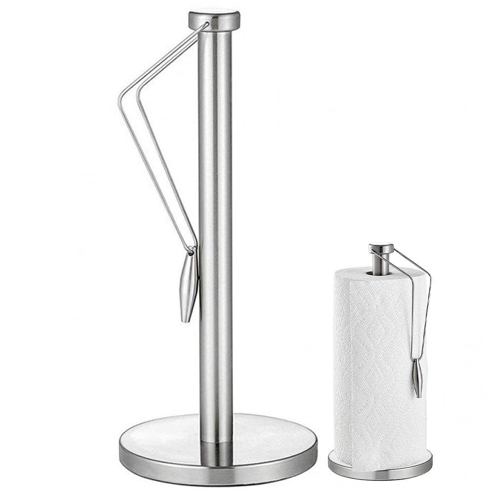 Porte-rouleau essuie-tout en acier inoxydable pour comptoir de cuisine