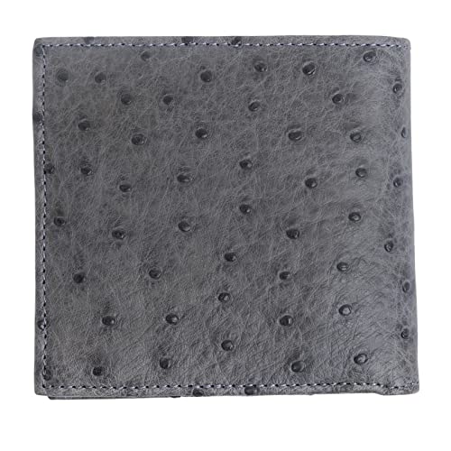 Generic Grey Genuine Ostrich Skin Leather Wallets, 3820, Medium2