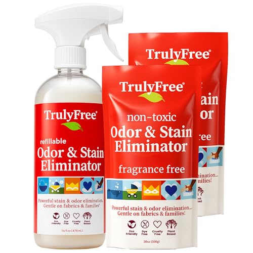 Truly Free Multi-Purpose Odor & Stain Eliminator, Pet Odor Eliminator for Home & Stain Remover for...