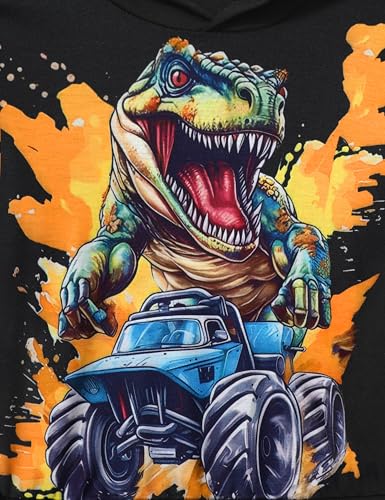 Image of Toddler Boy Clothes Dinosaur Printed Hoodies Toddler Clothes for Boys Long Sleeve Sweatpants Set T-Rex Outfits 3-7t