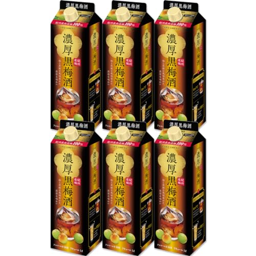 サッポロ 濃厚黒梅酒 1000ml×6本