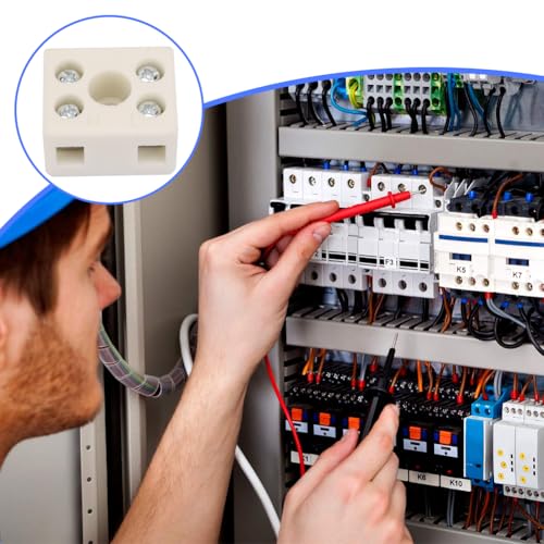 Keramik Klemmenblöcke, 5 Stücke Keramikklemmen Porzellan Stecker Lüsterklemme Anschlussblock Drahtverbinder Hochtemperaturbeständig 5 Loch Keramikverdrahtungsklemmen Elektrische Leitungen Drahtkabel