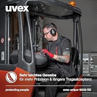 Uvex unipur 6639, 10 Paar - Montagehandschuh für trockene & leicht feuchte Bereiche - leicht, feinfühlig & schmutzunempfindlich - rot, schwarz - Größe 08/M – Ansicht 5