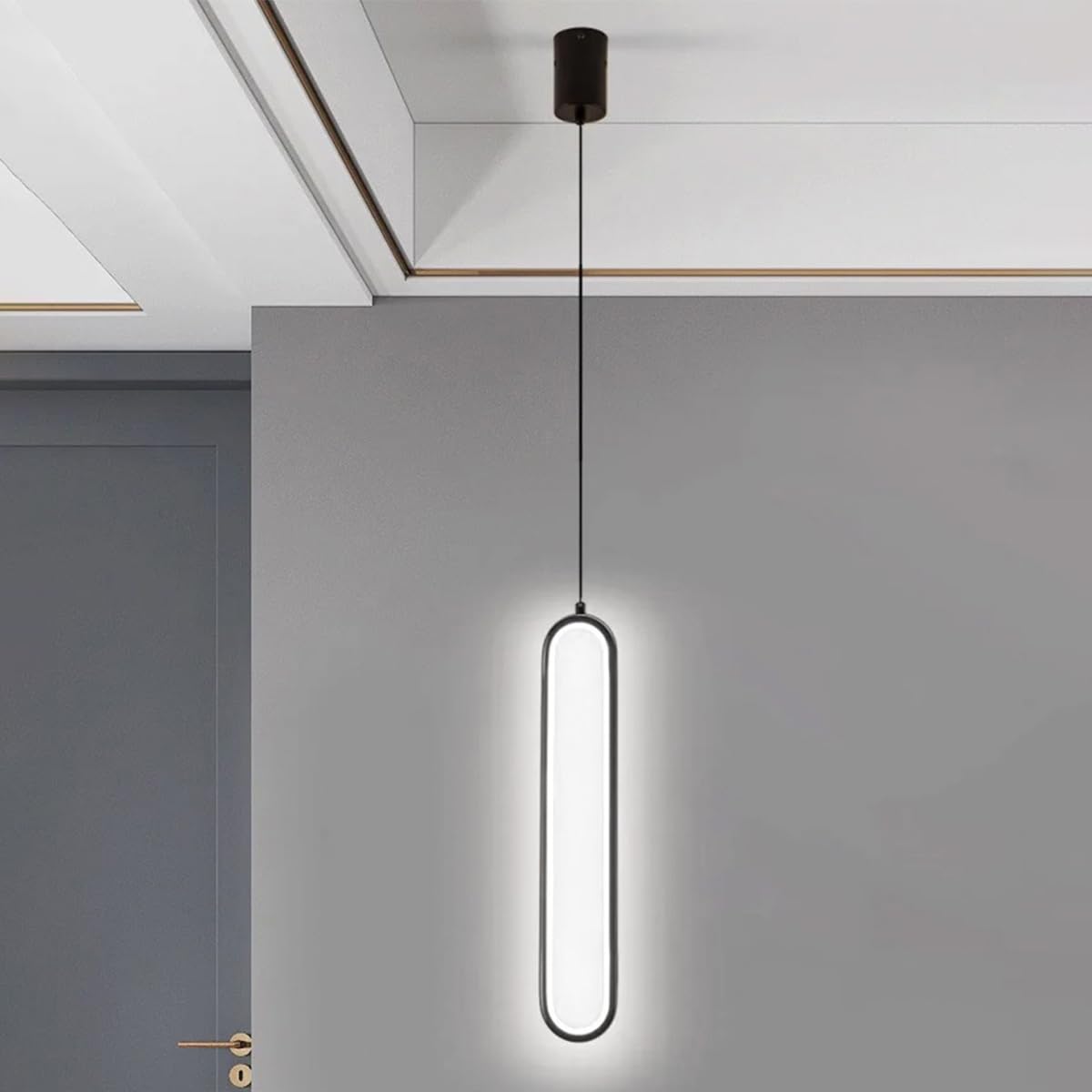 （Cold white light）Bedside chandelier light luxury modern simple room bedroom lamp minimalist long line creative living room background,pendant light.DD001-1