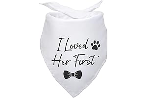 I Loved Her First Wedding Dog Bandana Bridal Party Wedding Engagement, Dog Wedding Clothes