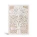 Rustic Laser Cut Wedding Invitations Ivory Invitation Cards with Kraft Insert for Engagement Baby Shower Birthday Quinceanera 50 Pieces (50 Pieces)