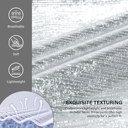 Arjen Kroos Men's Metallic Disco Shiny Pants Wedding Party Prom Straight Leg Trousers4