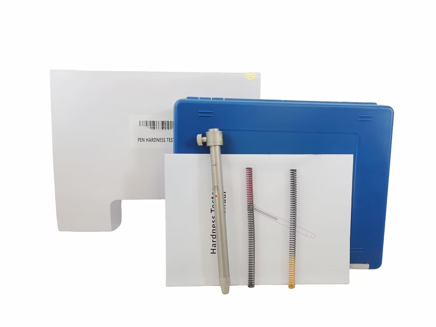 Surface Hardness Test Portable Pen Durometer Kit with Carbide Head 0N~20N Yellow Spring Pressure for Electronic Components Glass Coating Tests