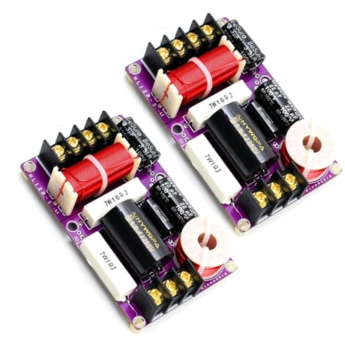Doversky 2PCS 150W 2-Way Audio HiFi Filter Circuit Board Stereo Speaker Crossover Filters 4/6/8 ohm 2 Unit Frequency Dividers (Color : T6 W6)