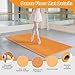 NZELSW Dance Floor Mat Non-Slip with Shoulder Strap Portable and Dance Resistance Band, Dance Floor for Ballet,Jazz, Pop Thick PVC Practice Floor Reusable Mat (Orange, 180cm*90cm*0.35cm)