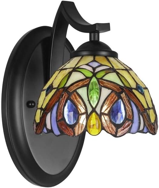 Toltec Lighting Zilo 1 Light Wall Sconce in Matte Black (551-MB-9445)