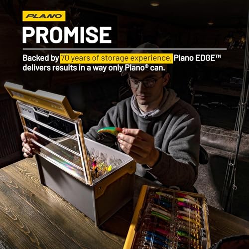 Image of Plano Edge Master Crankbait XL Tackle Storage | Premium Tackle Organization with Rust Prevention, Clear /Yellow