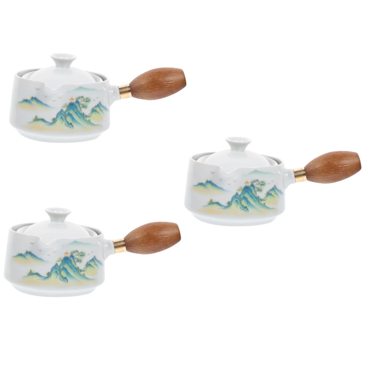 ABOOFAN Set Da 3 Teiere Con Infusore Per Il Tè Dal Design Unico Bollitore in Ceramica Con Comoda Maniglia