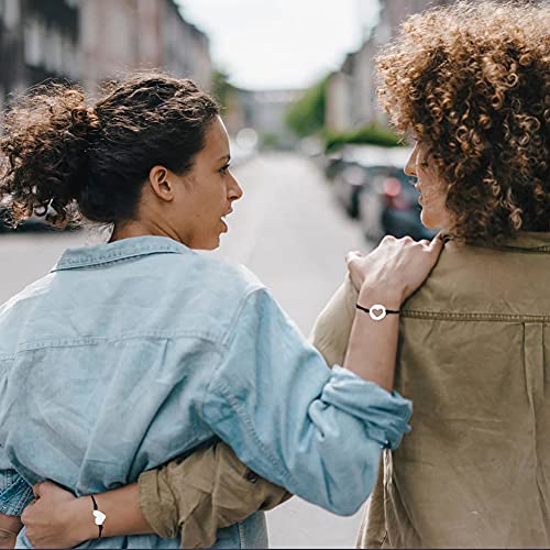 Cueemoff Cousin Gifts for Women Cousins by Chance Best Friends by Choice Matching Bracelets for 2 Sisters Brothers Jewelry Heart Adjustable Bracelet Birthday Gifts Gift3