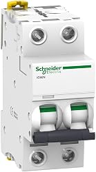 Schneider A9F74220 iC60N 2P 20A C MCB Miniature Circuit B…