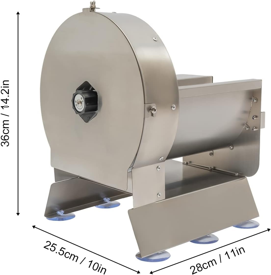 Affettatrice elettrica per verdure da 200 W, in acciaio inox, per frutta e verdura, per uso domestico e commerciale
