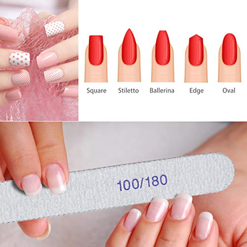 URAQT Nagelfeilen, 15 Stück Nagelfeile Set, Doppelseitige 100/180, Einweg Buffer Block Buffer Boards, Nagelfeilen… – Bild 8