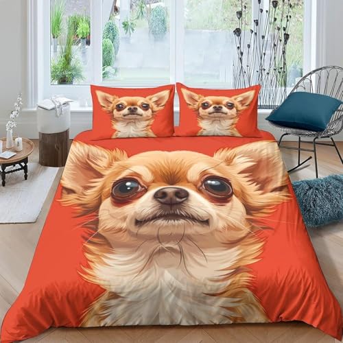Parure de lit 3D chien en microfibre douce parure de couettes haut de gamme 240X220 cm - 2