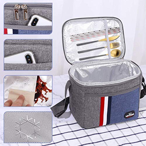 Delgeo Bolsa de Tela de 7L, Sellada, Plegable, Bolsa Caliente, Bolsa Fría, a Prueba de Fugas, para Llevar Comida, Refrigerador, Bolsa de Almuerzo, Adecuada para Viajes de Oficina en la Escuela