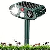 Répulsif Chat Ultrason, Repulsif Chat Solaire & Répulsif Animaux, IP54 Étanche Repulsif Chat Exterieur avec LED Détecteur de Mouvement pour Jardin Cour Contre Les Chats Chiens Oiseaux Renards Rats