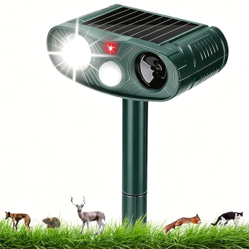 Répulsif Chat Ultrason, Repulsif Chat Solaire & Répulsif Animaux, IP54 Étanche Repulsif Chat...