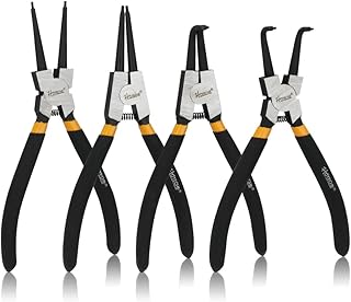 Hoteche 7"/180mm 4Pcs Cr-V Circlip Pliers Set