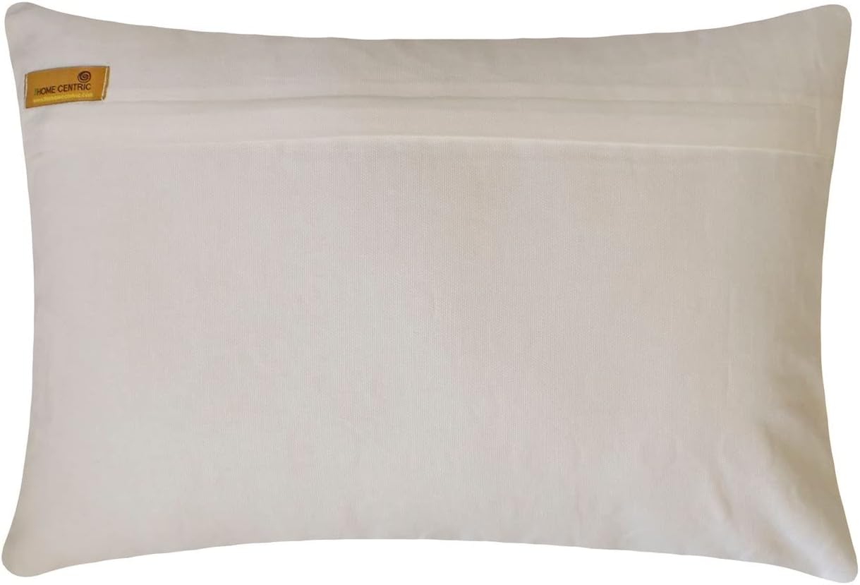 The HomeCentric White Lumbar Pillow Cover, Mirror Polka Dots Lumbar Pillow Cover, 12x20 inch (30x50 cm) Lumbar Pillow Cover, Polka Dot Contemporary Lumbar Pillow Cover, Cotton Canvas - Mirrors