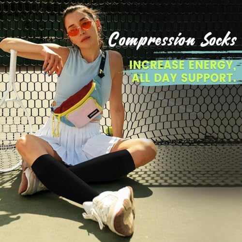 Diu Life Copper Compression Socks Women Men 15-20 mmHg Knee High Stocking - 1