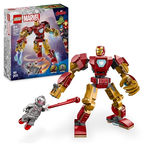 LEGO Marvel Armadura Robótica de Iron Man vs. Ultrón Juguete de Superhéroes...