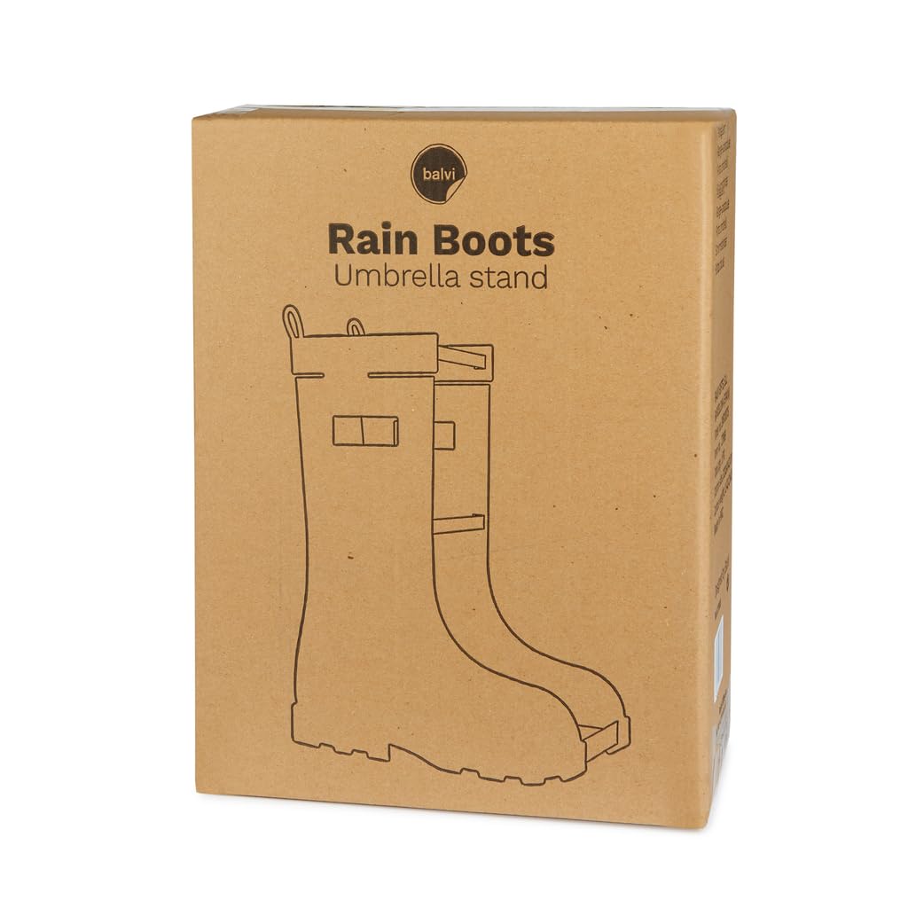 Balvi Porta ombrelli Rain Boots Colore Giallo Facile circolazione dell'Aria e con vaschetta per la ra