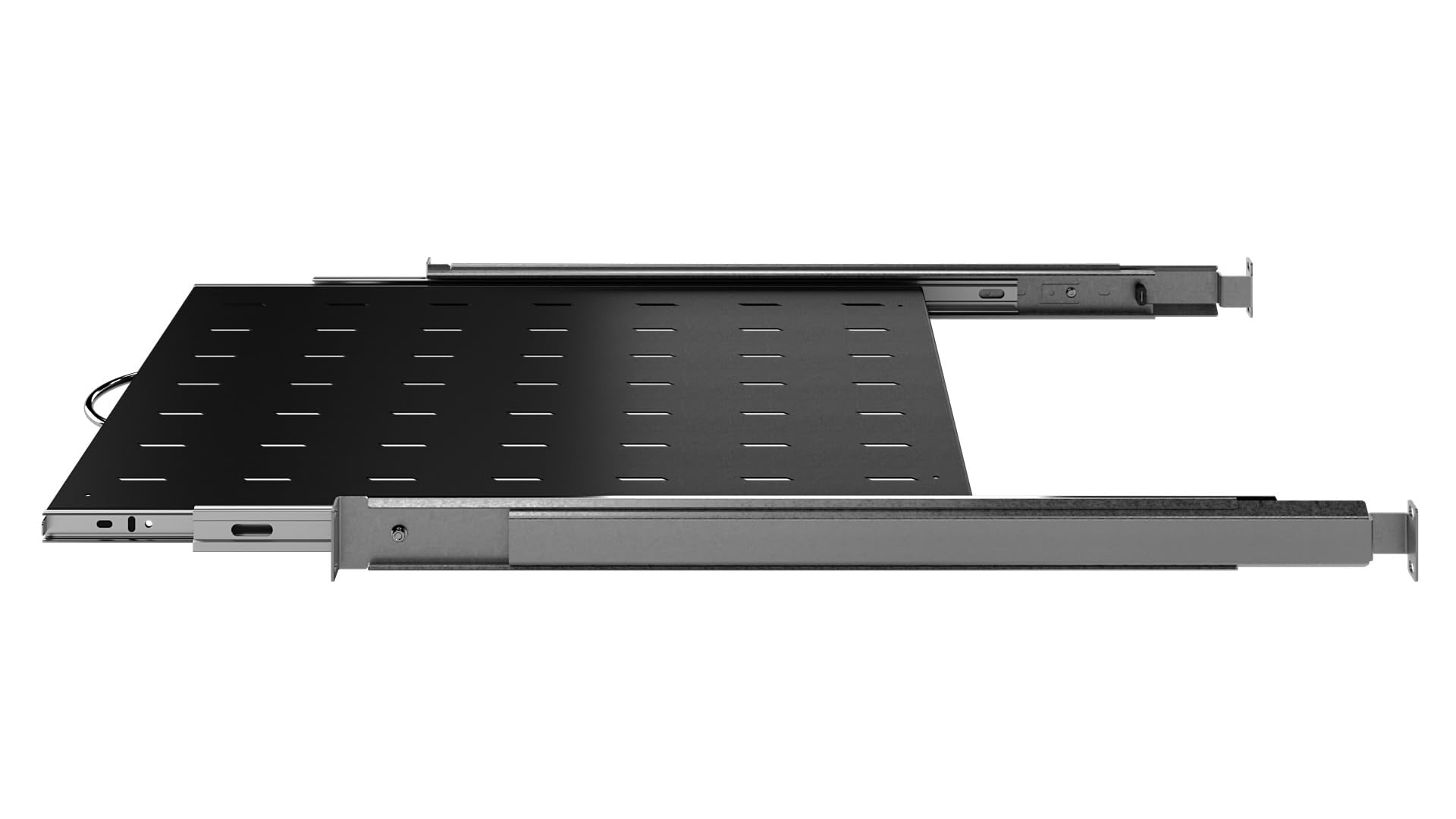 Server Netzwerkschrank 19 Zoll 1U 550mm - Serverschrank Hergestellt aus Hochbelastbarer Stahl - Universelles Ausziehbare Belüftetes Rackmontage Kragarmtablett - 19 Zoll Fachboden