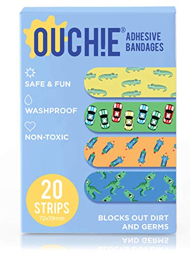 Image of Ouchie Non-Toxic Printed Bandages Double Combo (40 Pack) - Pink & Blue
