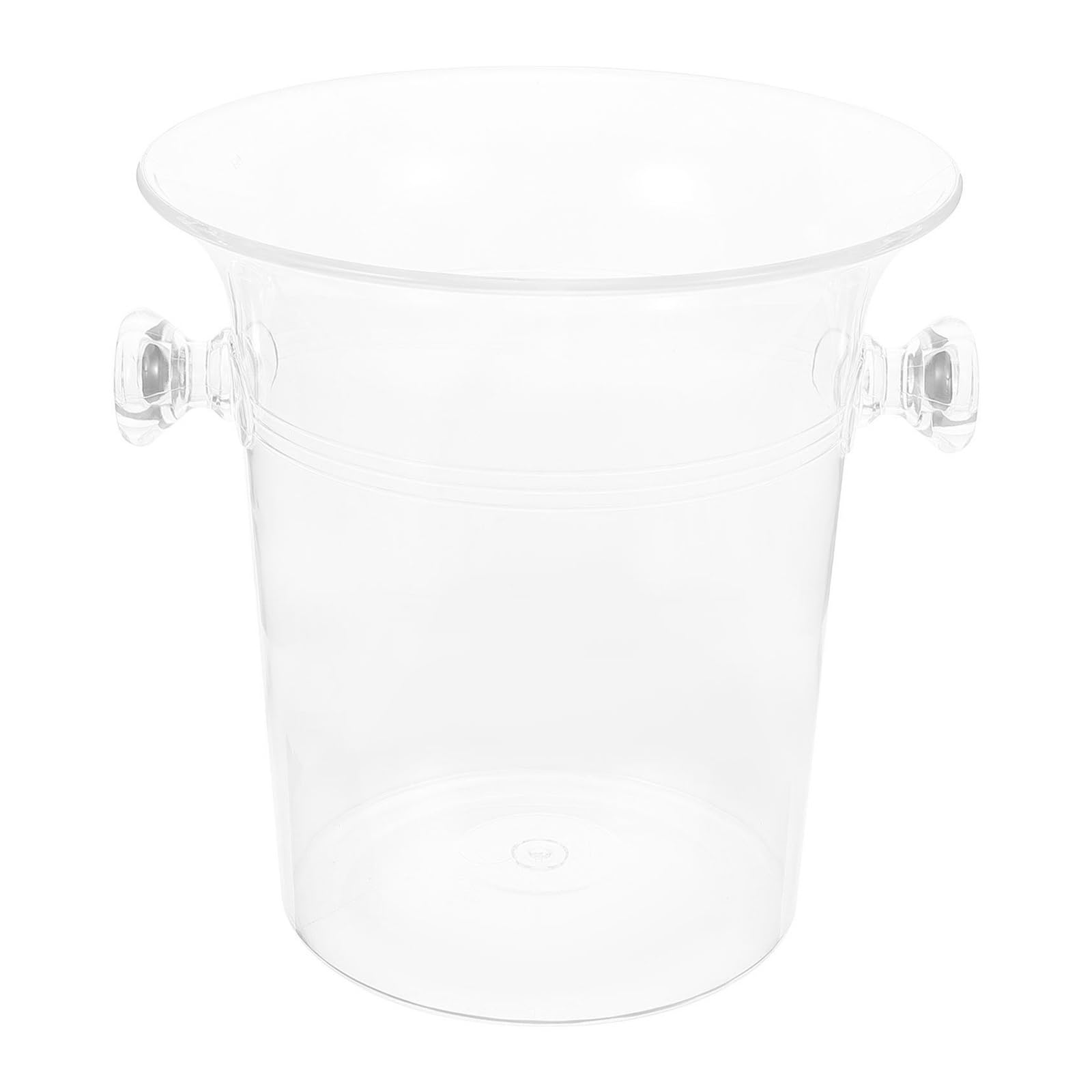Genérico Cubo de Hielo acrílico con Mango, contenedor refrigeración Transparente Gran Capacidad for Bebidas, Vino y Cerveza