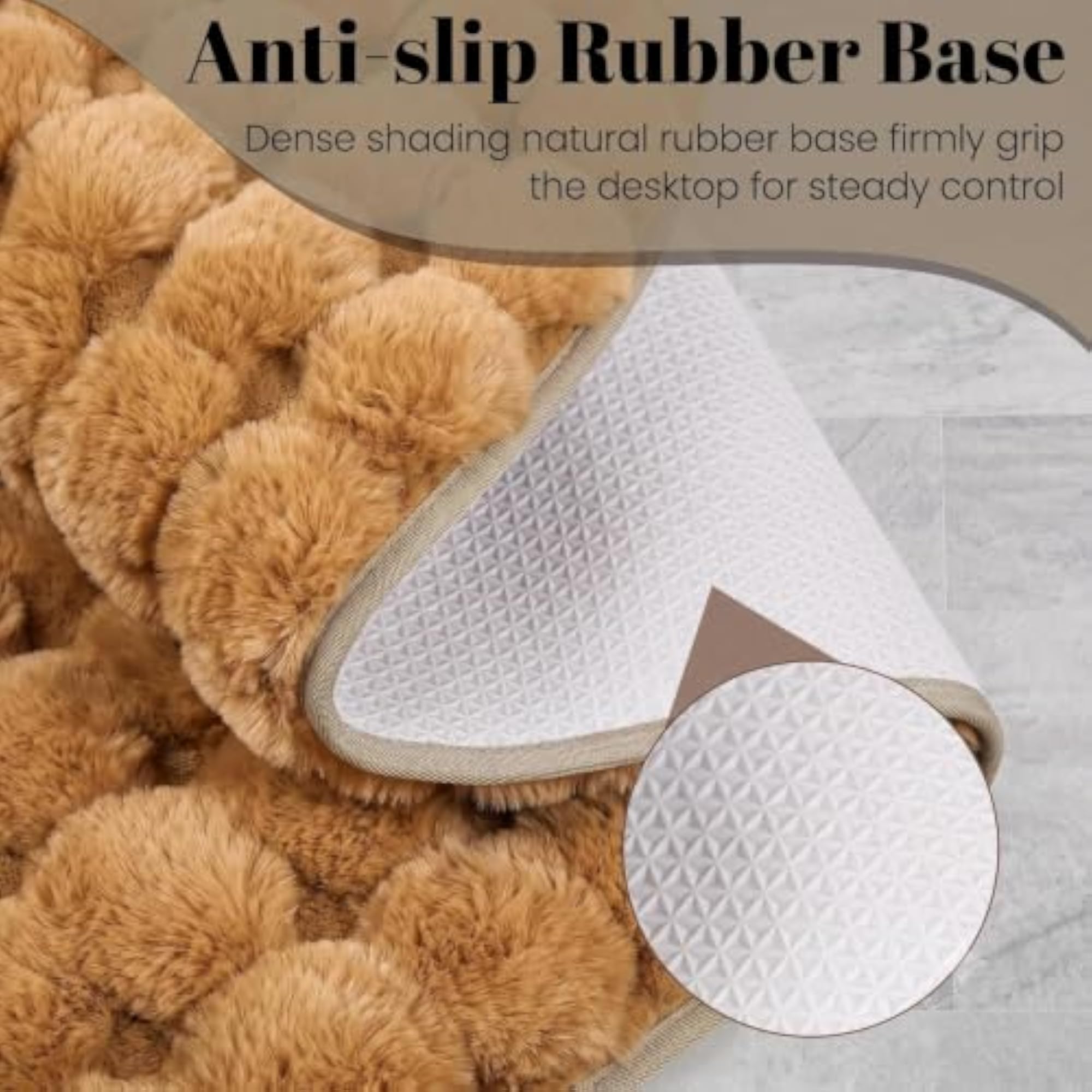 Soft Plush Faux Fur Non-Slip Bathroom Rug