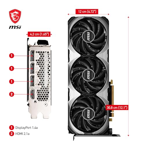 GeForce RTX 4060 Ti VENTUS 3X 16G OC Scheda grafica - RTX 4060 Ti GPU, 16GB GDDR6 (18Gbps/128-bit), PCIe 4.0 - 3 x TORX Fan 4.0 - HDMI 2.1a, DisplayPort 1.4a - Scheda video - Immagine 6