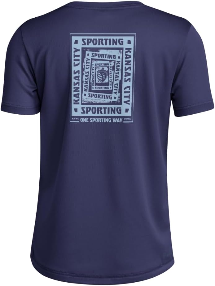 adidas Kids' Sporting Kansas City Pre-Game Short Sleeve T-Shirt - Image 2