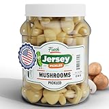 Jersey Pickles Whole Marinated Mushrooms - Premium Mushrooms, Perfect for Grilled, Sauteed, Soup, Chowder, Salad, Pizza, Pasta, Breakfast Omelets - Pickled Vegetables (Half Gallon)