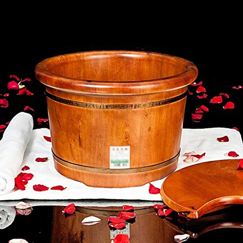 Spa de pies de madera con tapa y diseño grueso miniatura 4