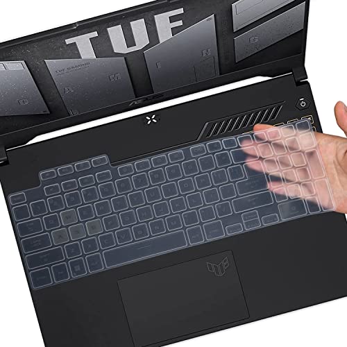 Image of Saco Laptop Keyboard Cover Compatible for ASUS TUF 2023 2022 A15 / A17 / F15 / F17 Gaming Laptops & ASUS TUF 2023 A16 & ASUS TUF 2024 A15 Gaming Laptops (Clear Silicone)