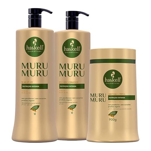 Shampoo Condicionador e Máscara Murumuru Haskell 1000ml