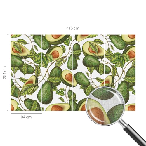 Papier Peint Auto-Adhésif 416x254 Panoramique Lavable Motif Avocat