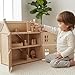 PlanToys® Bathroom Classic Set for Montessori Inspired Home and Small World Play | Practical Life, Social Skills and Imaginative Scene Building | Eco Friendly Wooden Dollhouse Bathroom Furniture