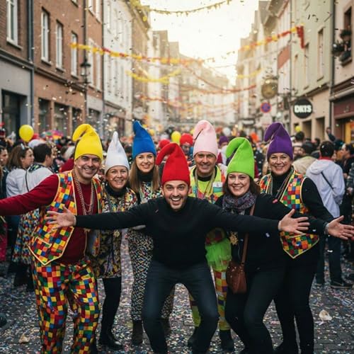 Jadive 10 Pièces Chapeaux de Nains Chapeau de Gnomes Fées Sorcières Schtroumpfs Accessoires de Déguisement de Nains de Jardin Drôle pour Adultes Bonnet de Costume pour Fête Halloween Carnaval Noël – vue 5