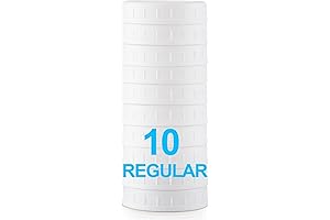 AOZITA 10 Pack REGULAR Mouth Mason Jar Lids
