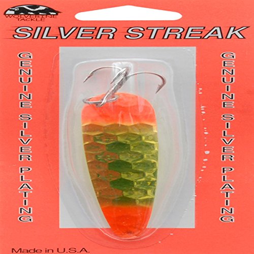 Leurre de cuillère Argent Streak C-Corn à haute vibration orange et doré 1/56,7 Gram