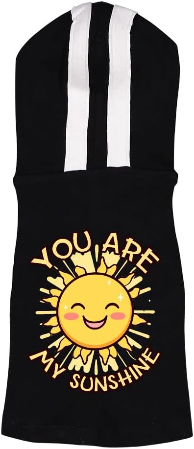 You are My Sunshine Dog Shirt with Hoodie - Funny Dog Hoodie - Kawaii Dog Clothing - Pink White, S