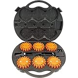 Grado de protección IP67. PrimeMatik - Maleta de 6 balizas de señalización LED color naranja IP67