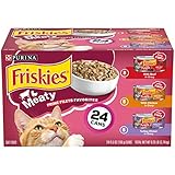 Purina Friskies Gravy Wet Cat Food Variety Pack, Prime Filets Meaty Favorites - (24) 5.5 oz. Cans